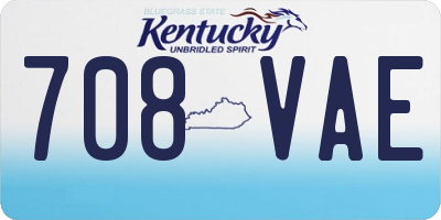 KY license plate 708VAE