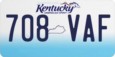KY license plate 708VAF