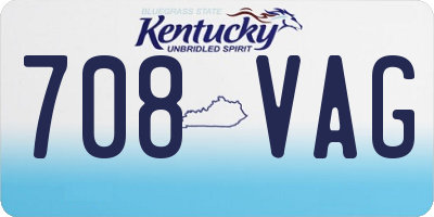 KY license plate 708VAG