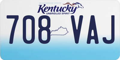 KY license plate 708VAJ