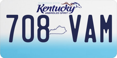 KY license plate 708VAM
