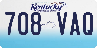 KY license plate 708VAQ