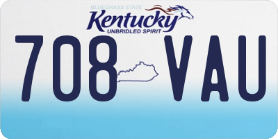 KY license plate 708VAU