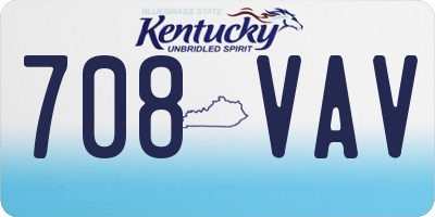 KY license plate 708VAV