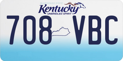KY license plate 708VBC