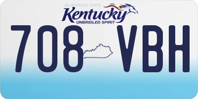KY license plate 708VBH