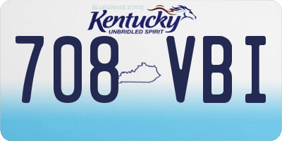 KY license plate 708VBI