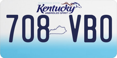 KY license plate 708VBO