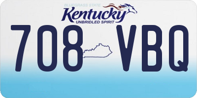 KY license plate 708VBQ