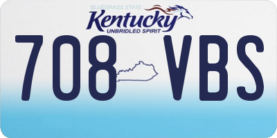 KY license plate 708VBS