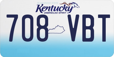 KY license plate 708VBT