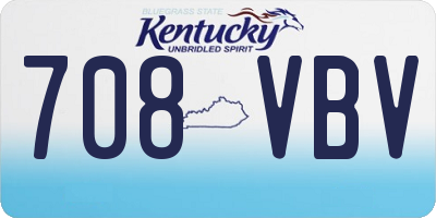 KY license plate 708VBV