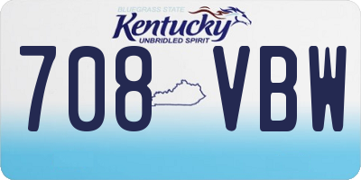 KY license plate 708VBW
