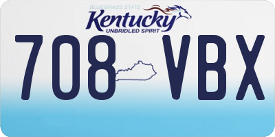 KY license plate 708VBX