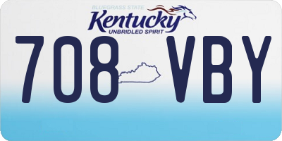 KY license plate 708VBY
