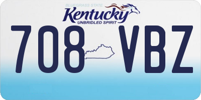 KY license plate 708VBZ