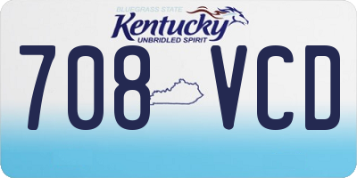 KY license plate 708VCD
