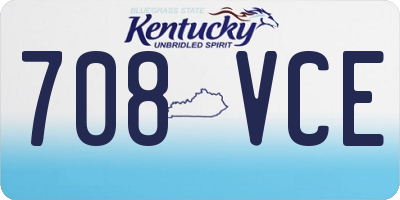 KY license plate 708VCE