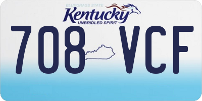 KY license plate 708VCF