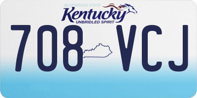 KY license plate 708VCJ