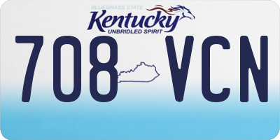 KY license plate 708VCN