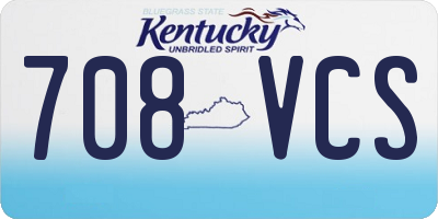 KY license plate 708VCS