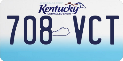 KY license plate 708VCT