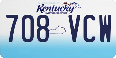 KY license plate 708VCW