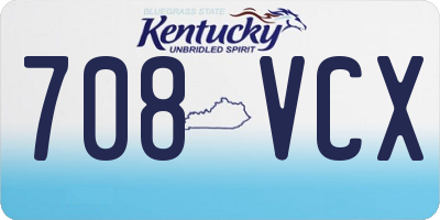 KY license plate 708VCX