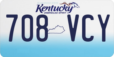 KY license plate 708VCY