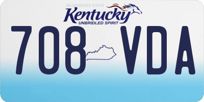KY license plate 708VDA
