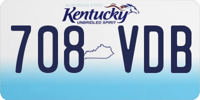 KY license plate 708VDB