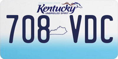 KY license plate 708VDC