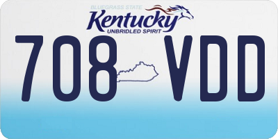 KY license plate 708VDD