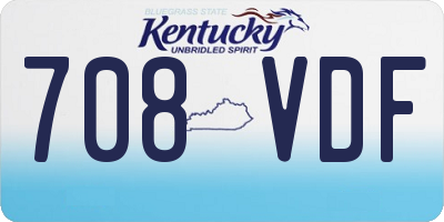 KY license plate 708VDF