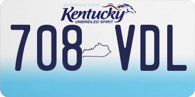 KY license plate 708VDL