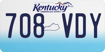 KY license plate 708VDY