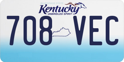 KY license plate 708VEC