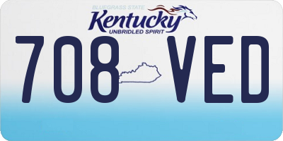 KY license plate 708VED