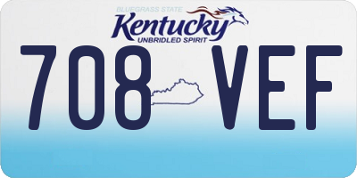 KY license plate 708VEF