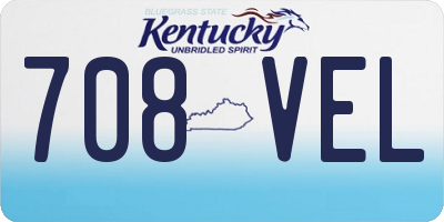 KY license plate 708VEL