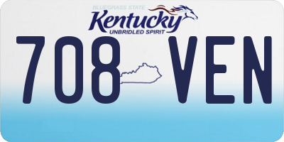 KY license plate 708VEN
