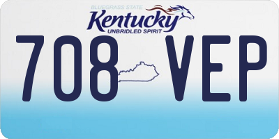 KY license plate 708VEP
