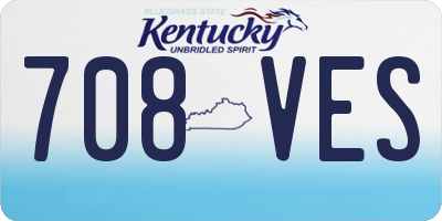 KY license plate 708VES
