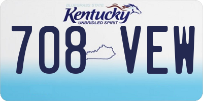 KY license plate 708VEW