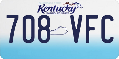 KY license plate 708VFC