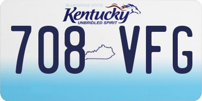 KY license plate 708VFG