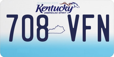 KY license plate 708VFN