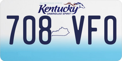 KY license plate 708VFO