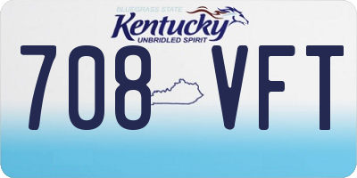 KY license plate 708VFT